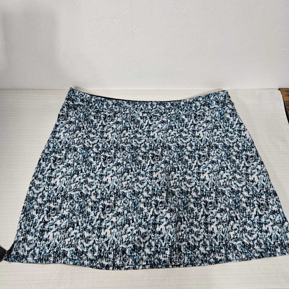 Tranquility by Colorado Womens XXL Skort Blue Black Abstract Print Active